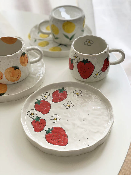 YASUKI Takashi Elegant Underglaze Ceramic Mug Set from YASUKI