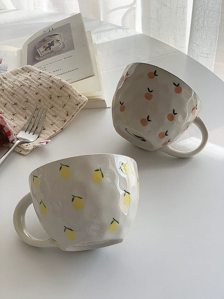YASUKI Briella Artisan Floral Ceramic Coffee Cup from YASUKI