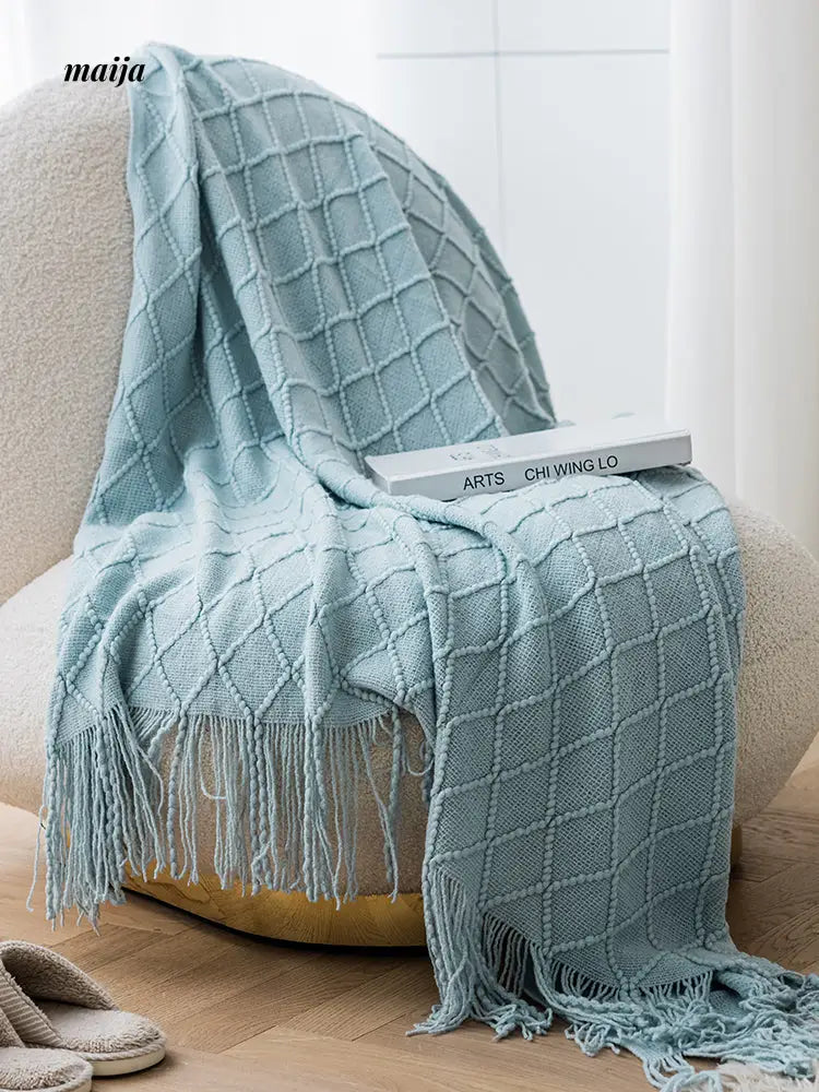 Rhombus Tassel Throws from hellolife