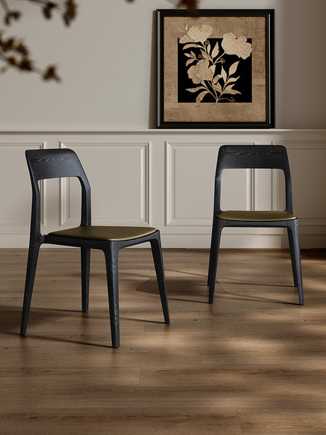 QUANMU Isadora Elegant Black Walnut Dining Chair from QUANMU