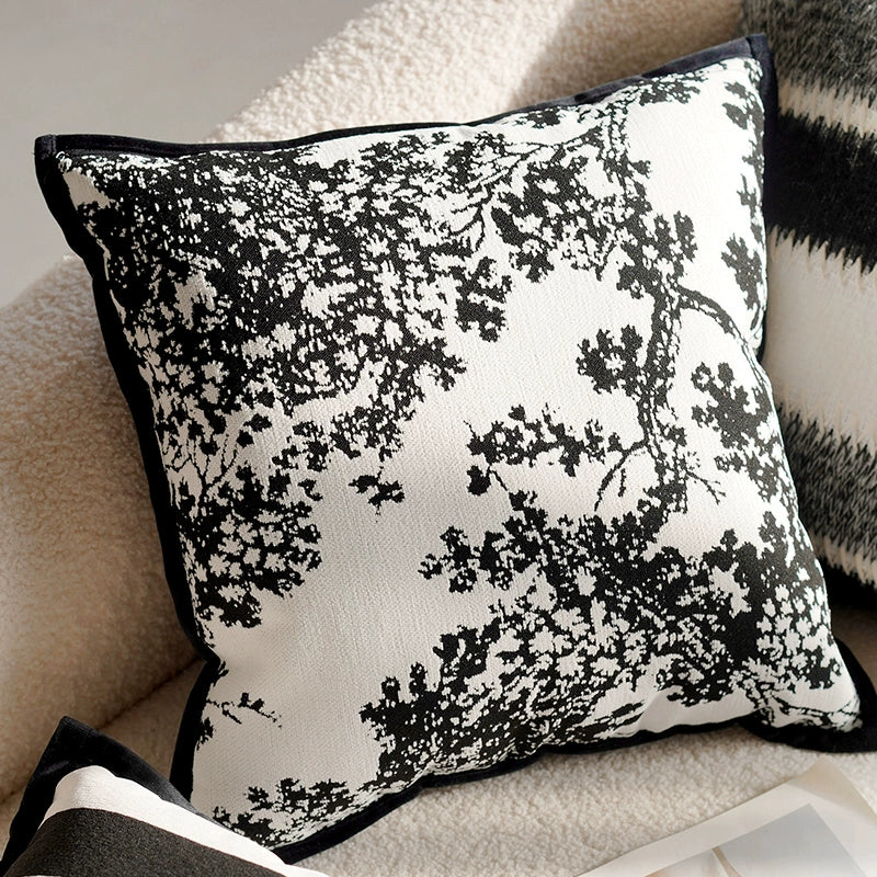 YOULI Benjamin Elegant Minimalist Black and White Sofa Pillow from YOULI