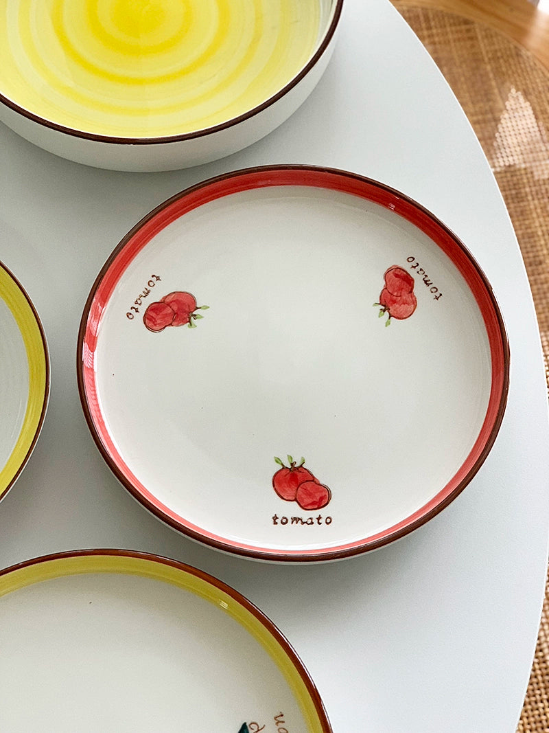 YASUKI Emilia Pastoral Fruit Glaze Ceramic Rice Bowl from YASUKI