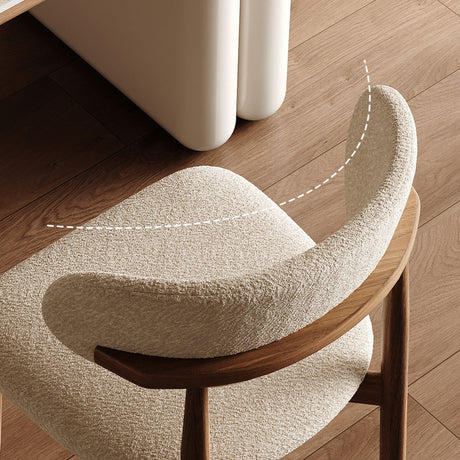 QUANMU Selah Elegant Cream Oval Dining Table from QUANMU