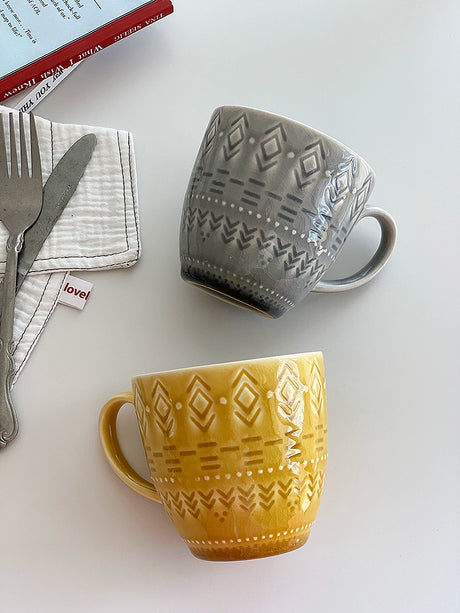 YASUKI Ignacio Elegant Art Relief Mug from YASUKI