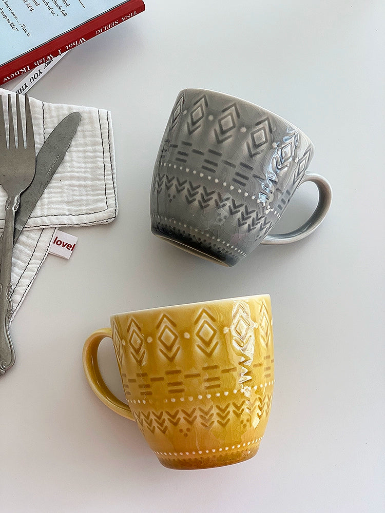 YASUKI Ignacio Elegant Art Relief Mug from YASUKI