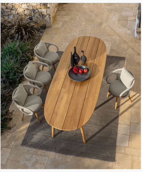 RATTAN SPACE Isolde Serenity Rain-Resistant Outdoor Dining Chair Set. from RATTAN SPACE