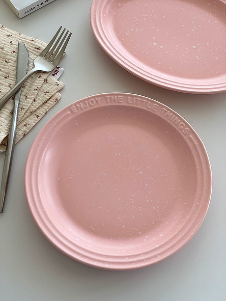 YASUKI Amara Elegant Pink Inkjet Ceramic Plate from YASUKI