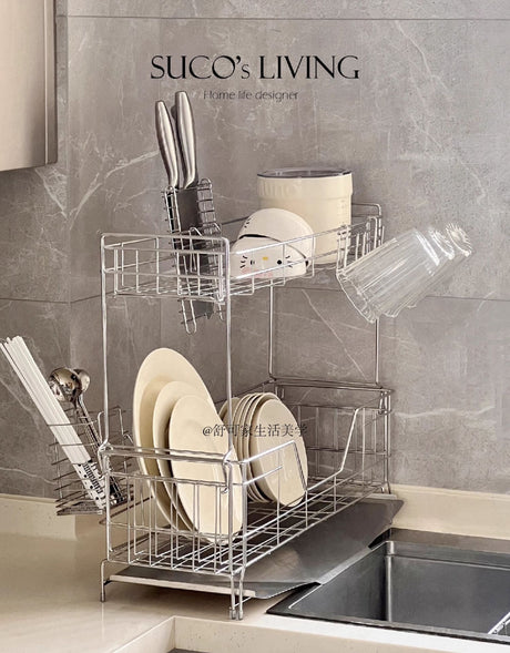 SUCO Haruki Space-Saving Stainless Steel Drying Rack from SUCO