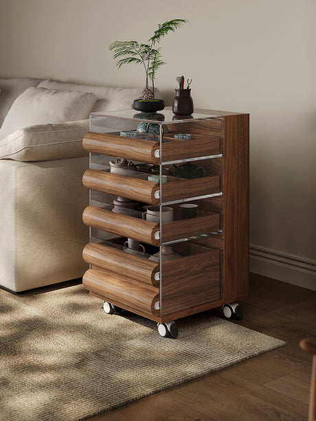 QUANMU Elowen Elegant Mobile Teatable Display Cabinet from QUANMU