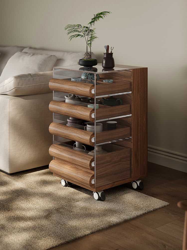 QUANMU Elowen Elegant Mobile Teatable Display Cabinet from QUANMU