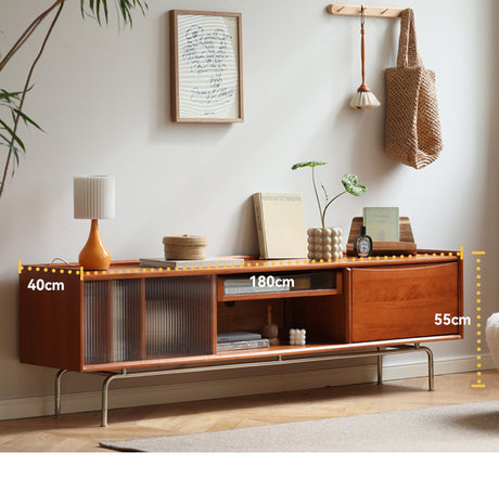 HANKE Marcellus Retro Cherry Wood Medium TV Cabinet Solid Modern Design from HANKE
