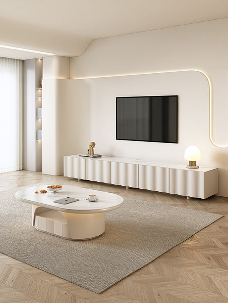 QUANMU Elowen Modern Light Luxury Wall-Mounted TV Cabinet. from QUANMU