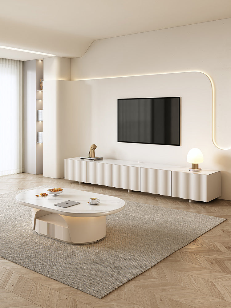 QUANMU Elowen Modern Light Luxury Wall-Mounted TV Cabinet. from QUANMU