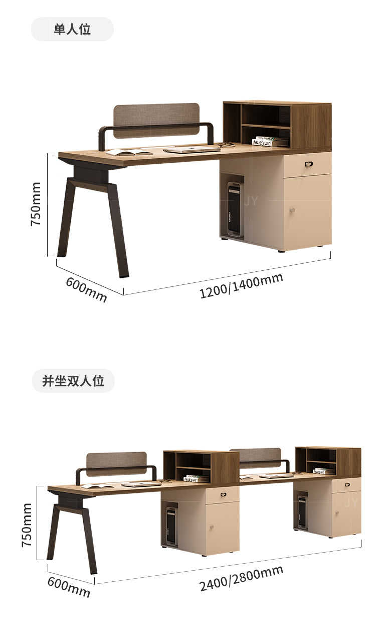 MUTINI LUCAS Sleek Modern Office Desk Set from MUTINI