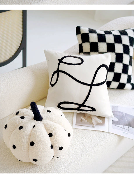 YOULI Benjamin Elegant Minimalist Black and White Sofa Pillow from YOULI