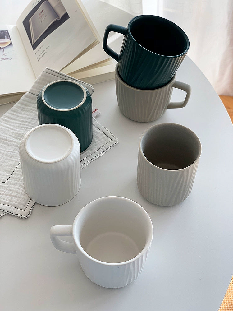 YASUKI Akira Chic Striped Ceramic Coffee Cup from YASUKI