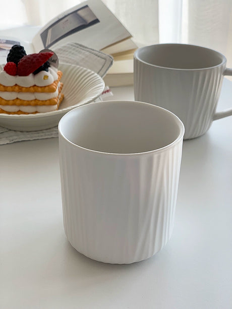 YASUKI Akira Chic Striped Ceramic Coffee Cup from YASUKI