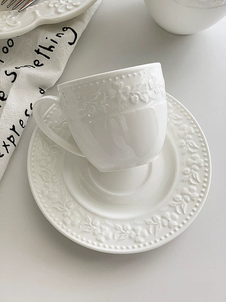 YASUKI Marcellus Elegant Floral Design Ceramic Milk Pot from YASUKI