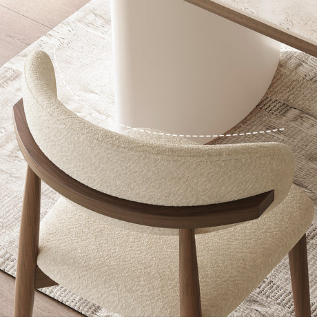 QUANMU Isolde Contemporary Solid Wood Dining Table from QUANMU