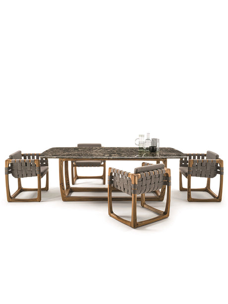 DIME GARDEN Santiago Elegant Teak Outdoor Sofa Set from DIME GARDEN