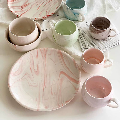 YASUKI Jasper Elegant Nordic Marble Ceramic Cup from YASUKI