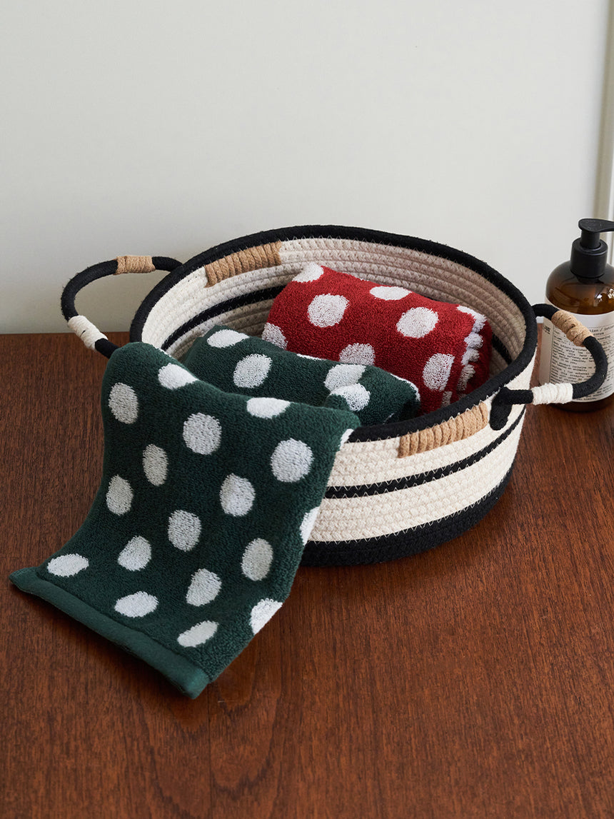 MOMO'S TALK Elowen Soft Absorbent Polka Dot Towel for Couples from MOMO'S TALK