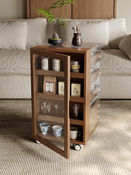 QUANMU Elowen Elegant Mobile Teatable Display Cabinet from QUANMU