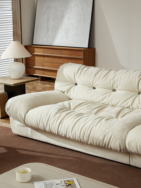 QUANMU Leandro Luxurious Cream Fabric Anti-Scratch Sofa from QUANMU
