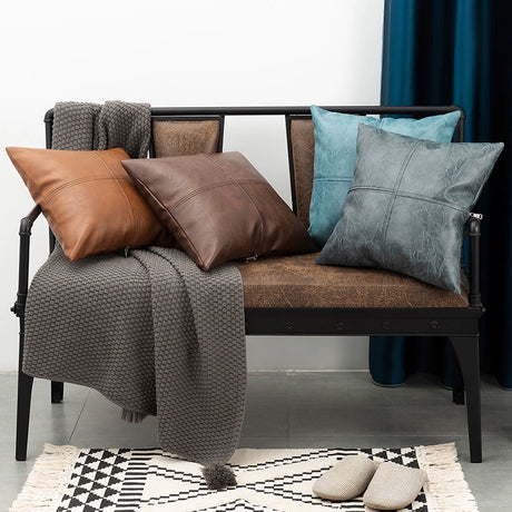 YOULI Jasper Comfortable Nordic Leather Cushion Stool from YOULI