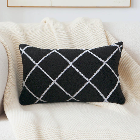 YOULI Sebastian Minimalist Black & White Pillow Cover from YOULI