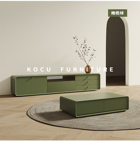 KOCU HOME Ulises Modern Minimalist Solid Wood TV Cabinet Coffee Table Combination from KOCU HOME