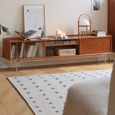 HANKE Marcellus Retro Cherry Wood Medium TV Cabinet Solid Modern Design from HANKE