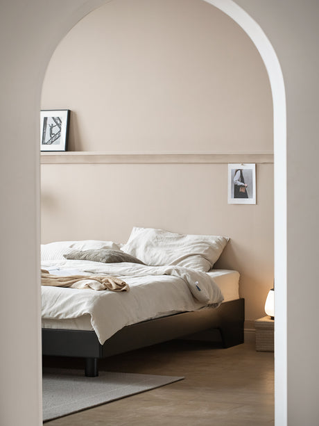 HANKE Iztacalco Solid Wood Minimalist Double Bed from HANKE