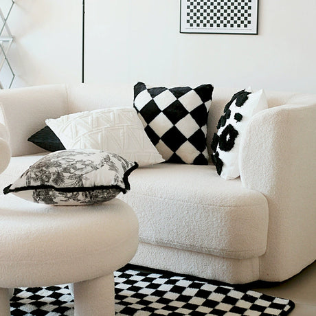YOULI Alexia Chic White Woven Sofa Pillow from YOULI