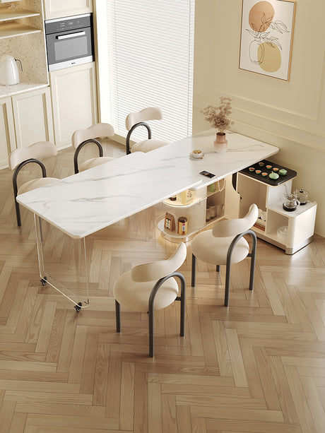 QUANMU Isolde Luxe Cream High-End Dining Chair from QUANMU