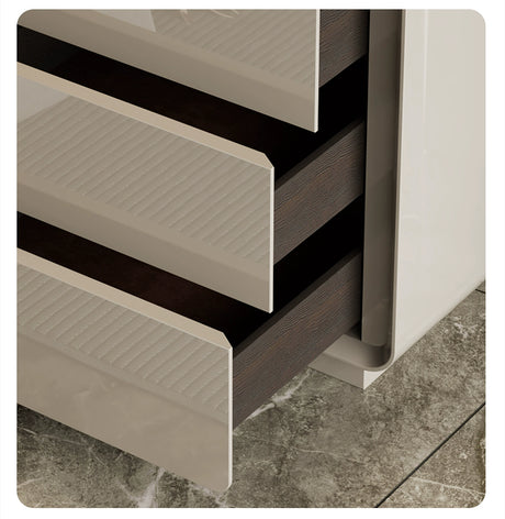APARTMENT NO.7 Thaddeus Sleek Minimalist Three-Drawer Bedside Table from APARTMENT NO.7