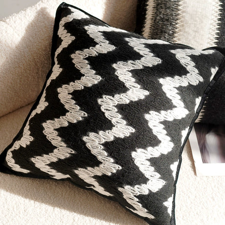 YOULI Benjamin Elegant Minimalist Black and White Sofa Pillow from YOULI