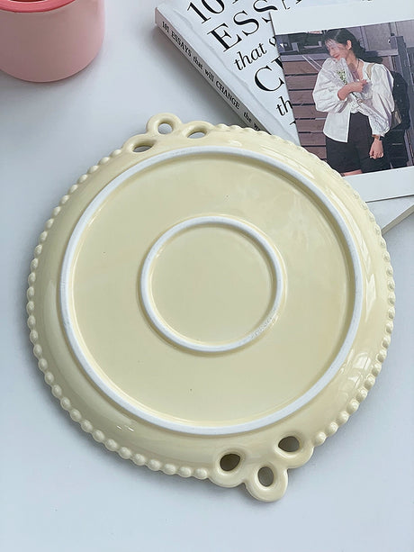 YASUKI Felix Organic Ceramic Beaded Plate from YASUKI