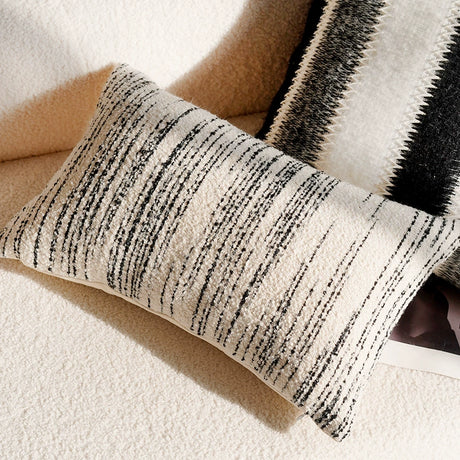 YOULI Benjamin Elegant Minimalist Black and White Sofa Pillow from YOULI