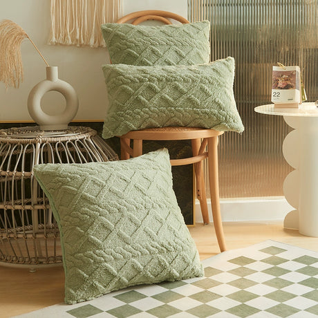 YOULI Anastasia Adorable Plush Pillowcase for Fresh Green Sofa from YOULI