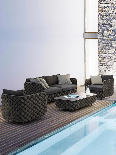 DIME GARDEN Fuenteluna Traditional Waterproof Rattan Chair Set from DIME GARDEN