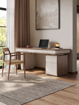 QUANMU Santiago Luxe Walnut Minimalist Computer Desk from QUANMU