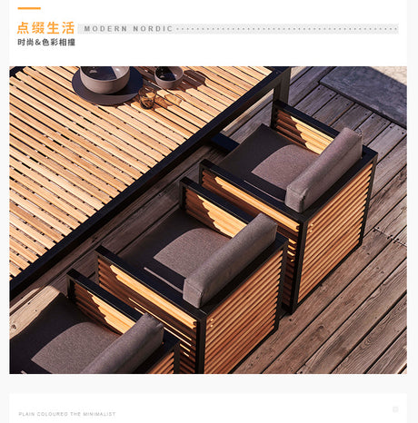 DIME GARDEN Hokkai Elegant Teak Couryard Lounge Chair from DIME GARDEN