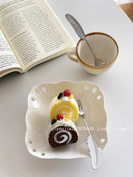 YASUKI Eleanor Elegant Stainless Steel Mixing Stick & Dessert Fork from YASUKI