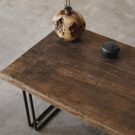 JINYI Munakata Elegant Rustic Solid Wood Dining Table from JINYI