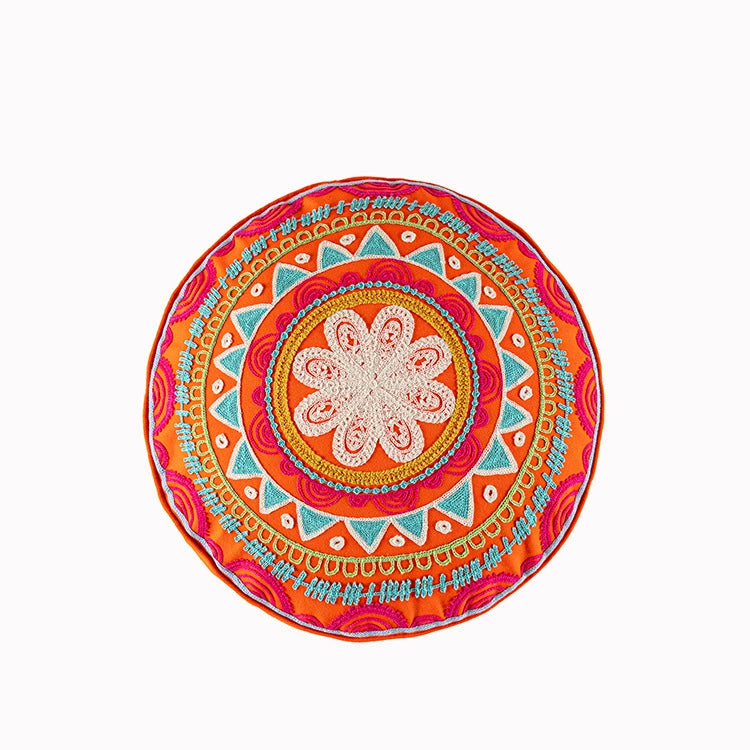 YOULI Amara Handmade Ethnic Round Pillow from YOULI