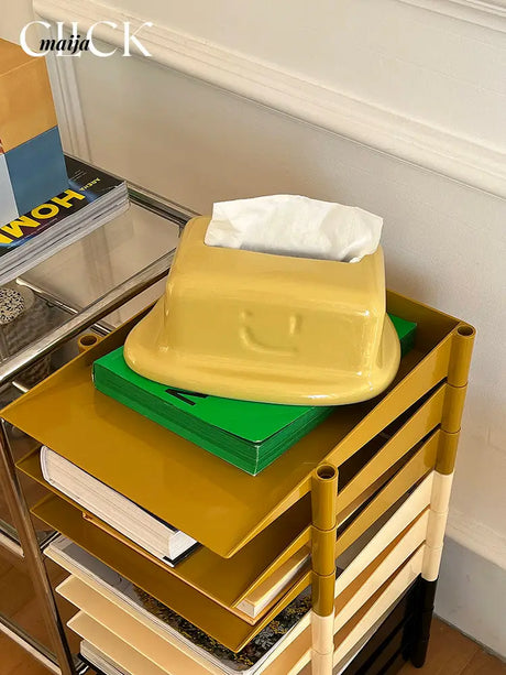 Melted Cheese Ceramic Tissue Box from maija