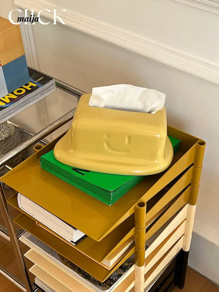 Melted Cheese Ceramic Tissue Box from maija