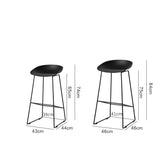 LAIMO Beatrix Sleek Modern Tall Bar Stool from LAIMO