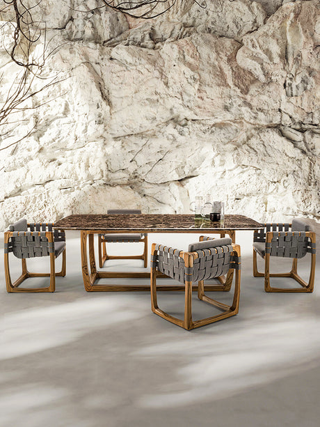 DIME GARDEN Santiago Elegant Teak Outdoor Sofa Set from DIME GARDEN